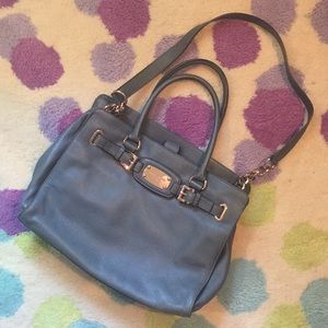 Grey Michael Kors leather shoulder bag